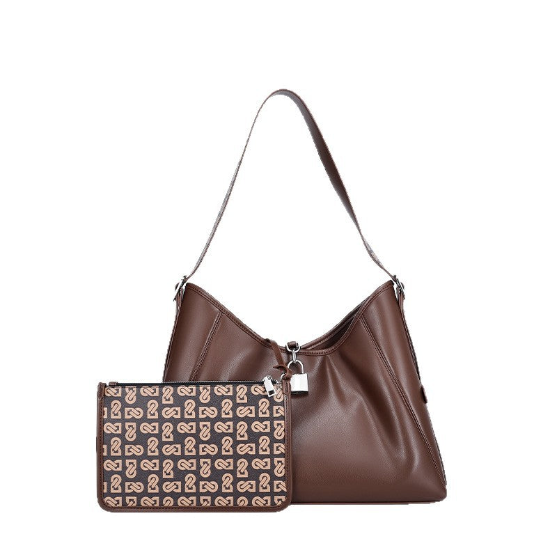 High-End Melad Crossbody Bag New Commuter Retro Tote Bag Large Capacity Versatile Single Shoulder Women's Bag Mother Bag