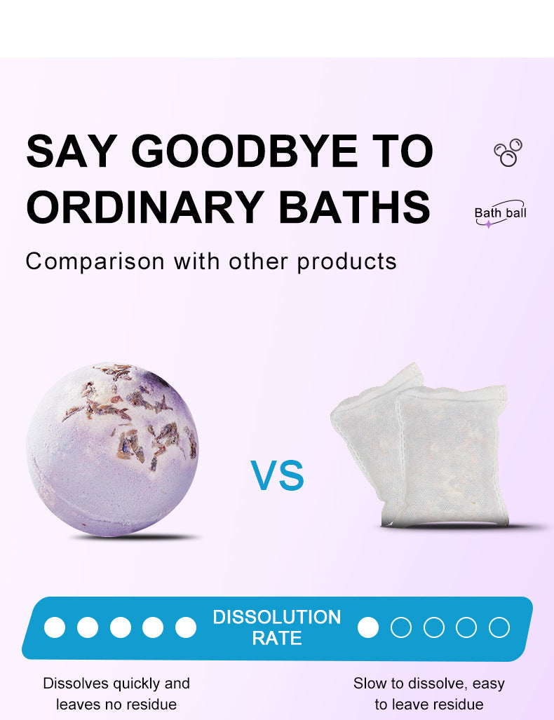 Dried Flower Explosive Bath Salt Ball100gSADOER Clean Fragrance Bath Ball  Wholesale
