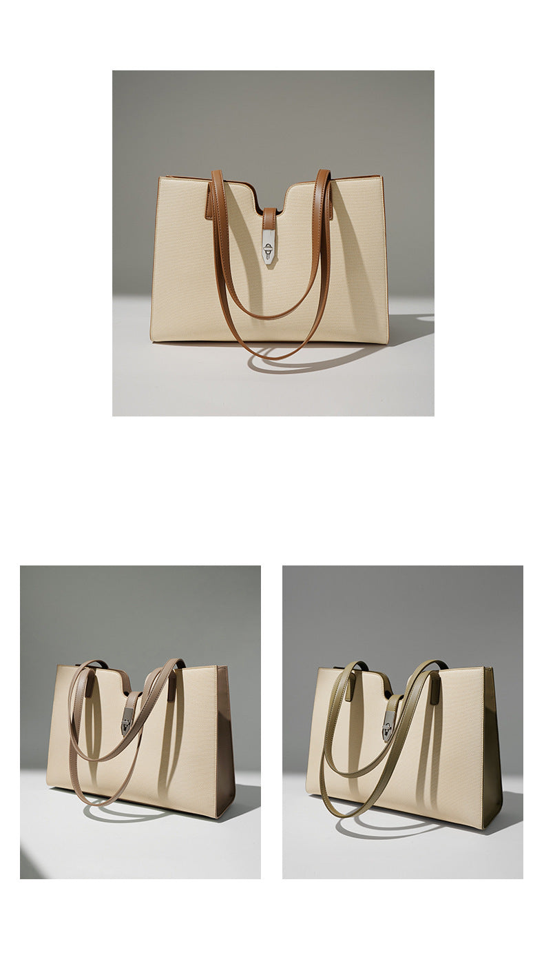 New Square Large Capacity Tote Bag Large Capacity Spring Summer Simple Fashion Women's Bag Commuting Versatile Shoulder Handbag