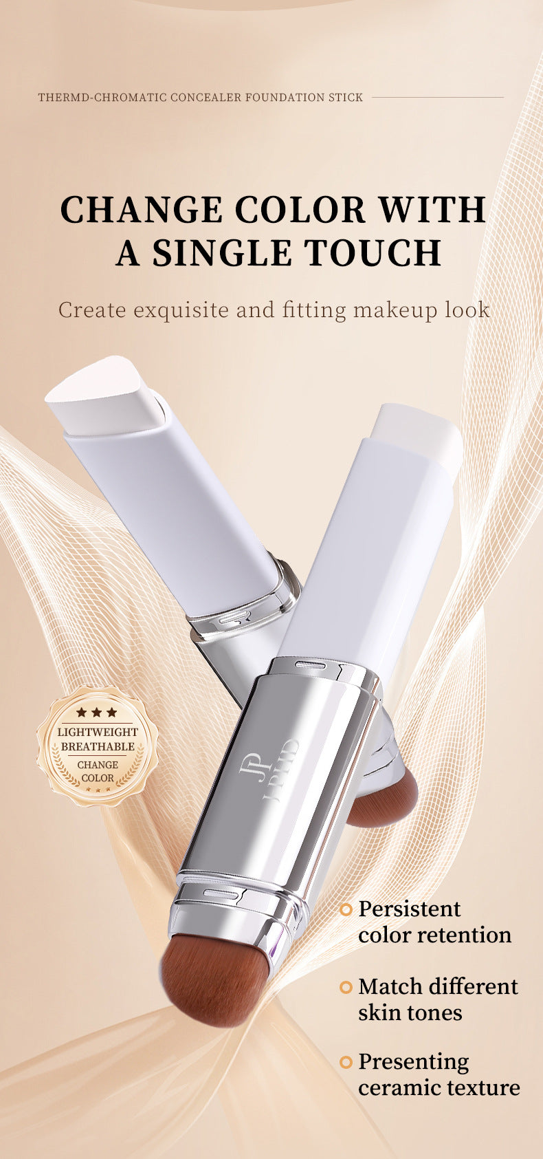 US Region J-PHD 2-in-1 Color Changing Foundation Stick cream stick Hydrating, lightweight, and fits well