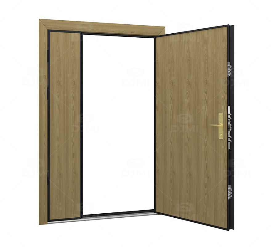 China Factory    Wood Armored Doors Modern Simple Design Security Entrance Door