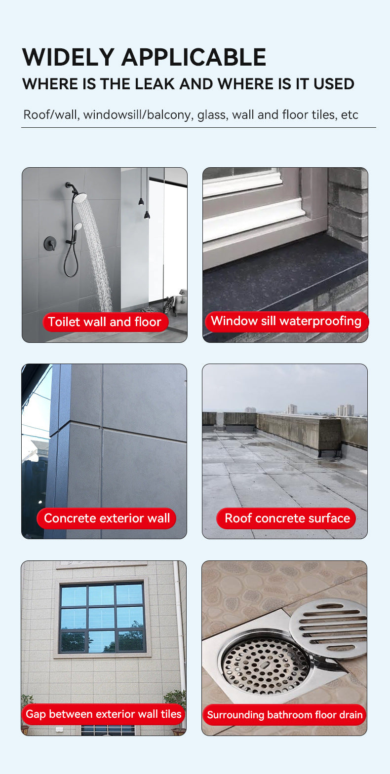 baolisi Roller Type Transparent Waterproof Glue Exterior Wall Roof Bathroom Leak Repair Glue Floor Tile Toilet Edge Leak Sealing