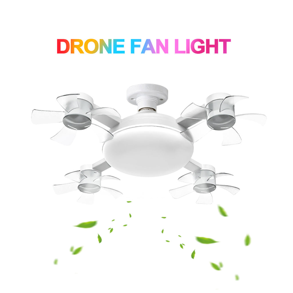50W Drone Style Ceiling Fan Light E27Fan Light led Fan Light Folding Ceiling Light3Color Light