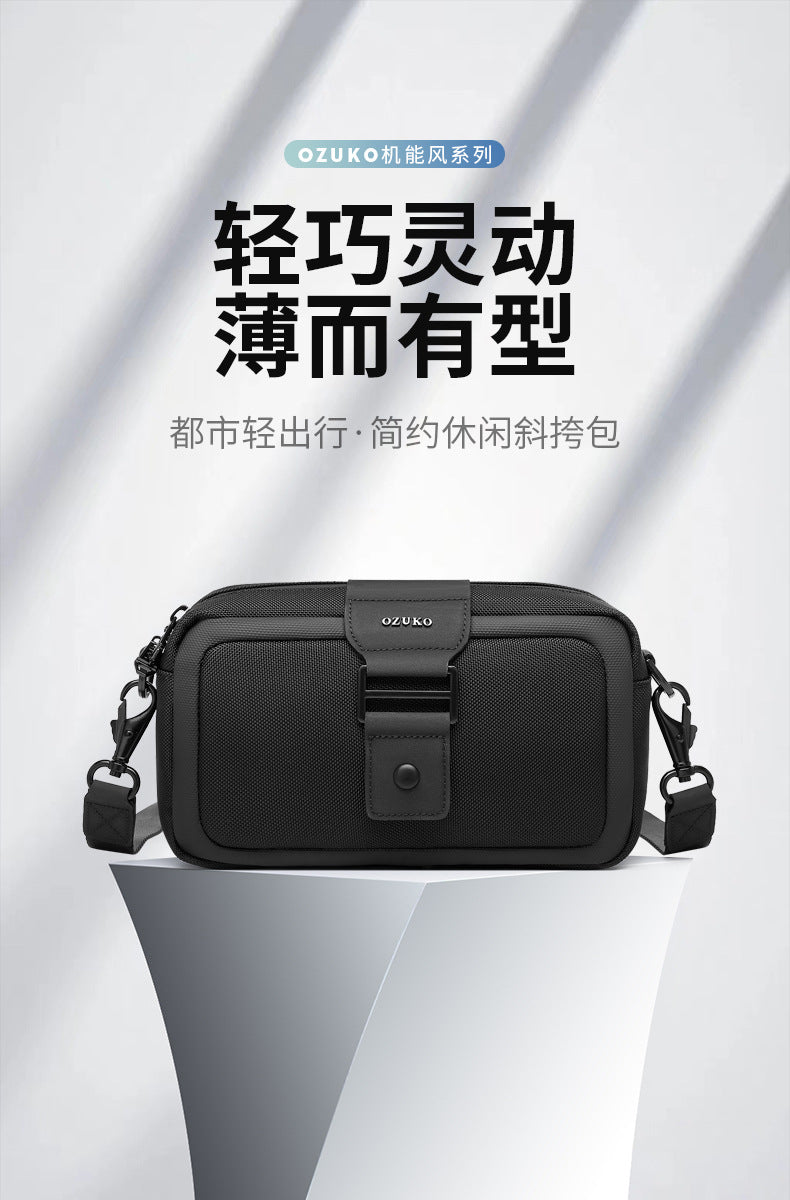 Men's Crossbody Bag High-End Single Shoulder Bag Portable Small Bag Waterproof Oxford Cloth Mini Men's Bag Trendy Style