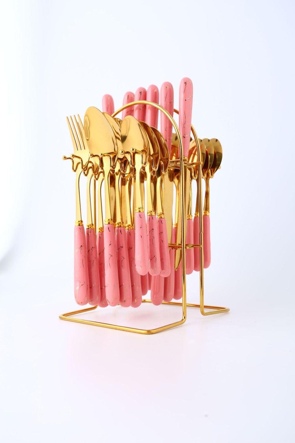 Stainless Steel Ceramic Tableware24Set of Western Cutlery Knife Fork Spoon Gift Box Nordic Style