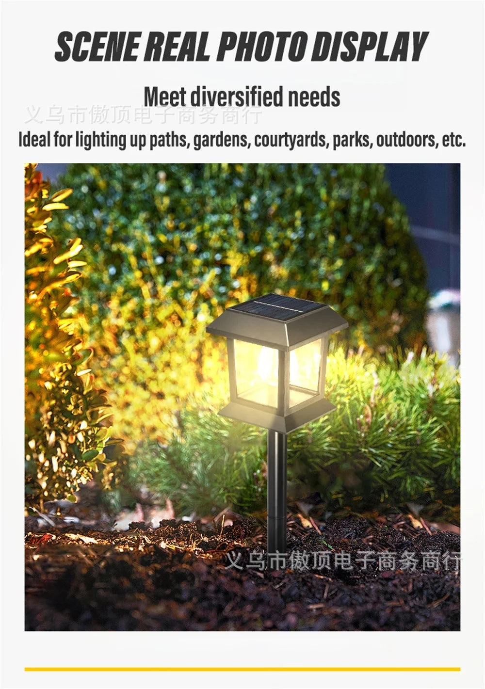 New Solar Lawn Light Outdoor Automatic Sensor Tungsten Lamp Garden Decoration Ground Plug Courtyard Landscape House Light