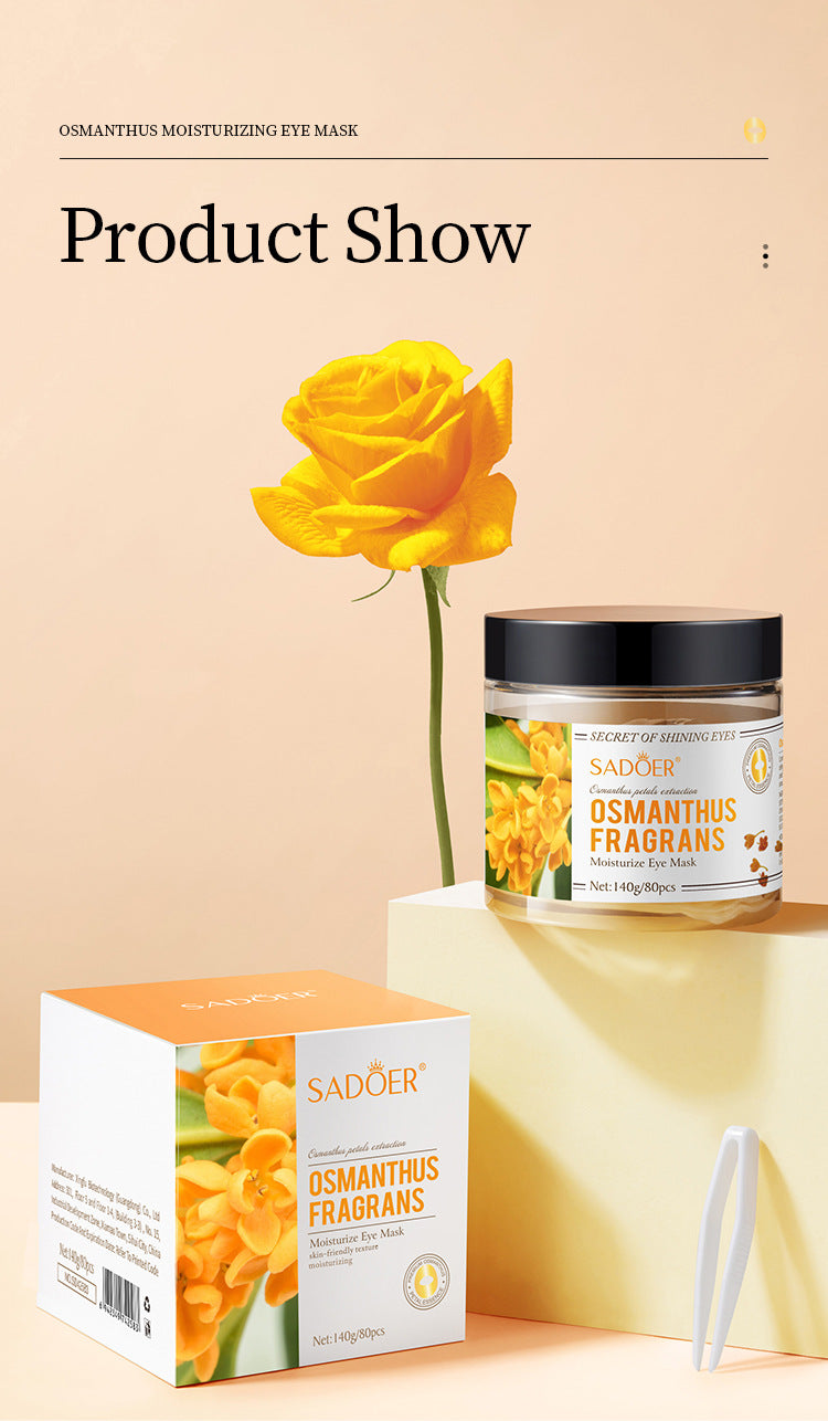 Golden Osmanthus Eye Mask Patch SADOER Moisturizing and Hydrating to Reduce Dark Circles  Foreign Trade Live Wholesale