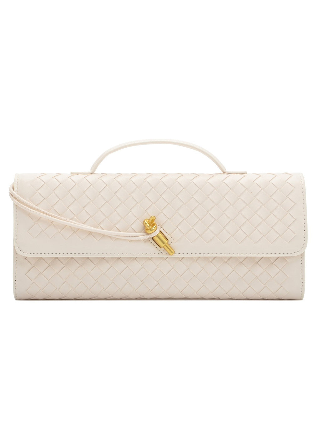 European and American Niche Woven Single Shoulder Baguette Bag Fashion Horizontal Clutch Bag Organ Lady Crossbody Bag Long Bag