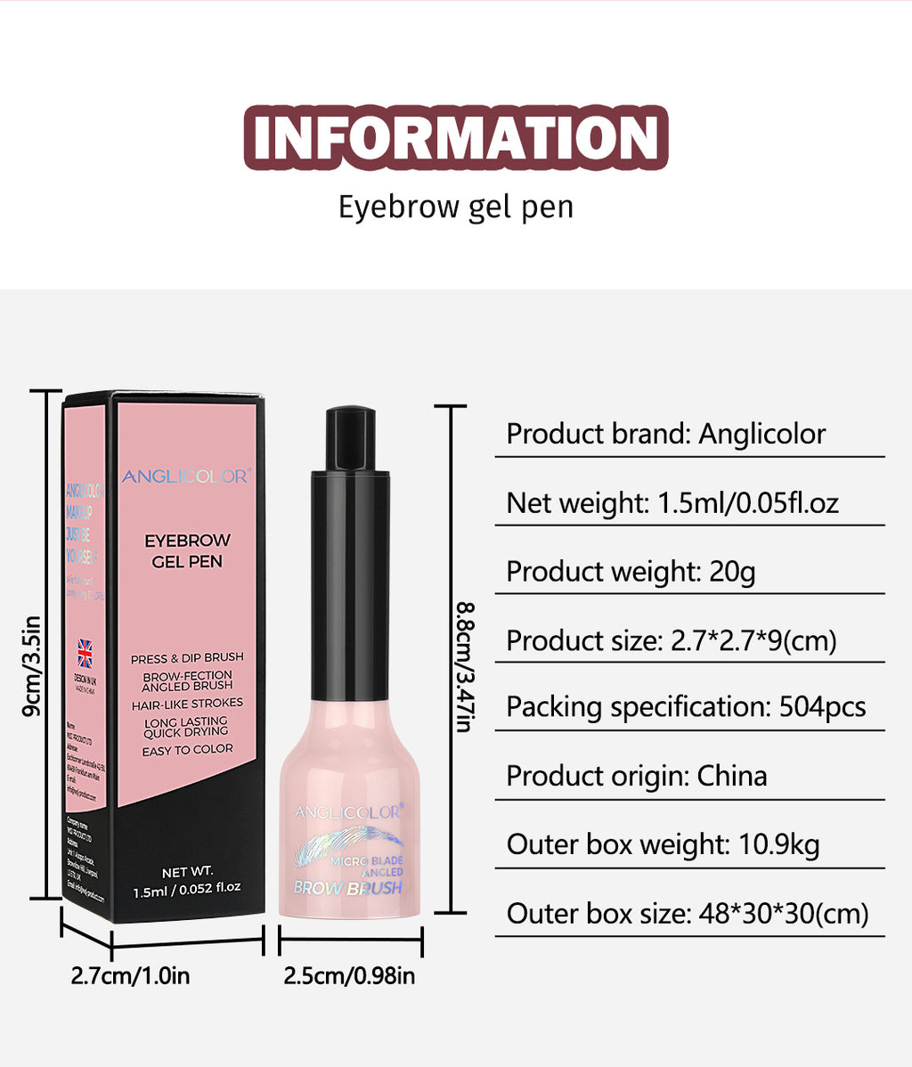 Hot-Selling Eyebrow Dye Cream Waterproof Smudge-Proof Large Brush Eyebrow Cream Long-Lasting Color No Smudging Natural Eyebrows