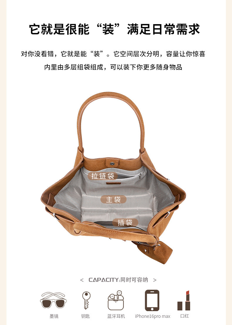 European and American Fashion High-End Handheld Tote Bag for Women New Versatile Trendy Pleated Stylish Single Shoulder Crossbody Bag