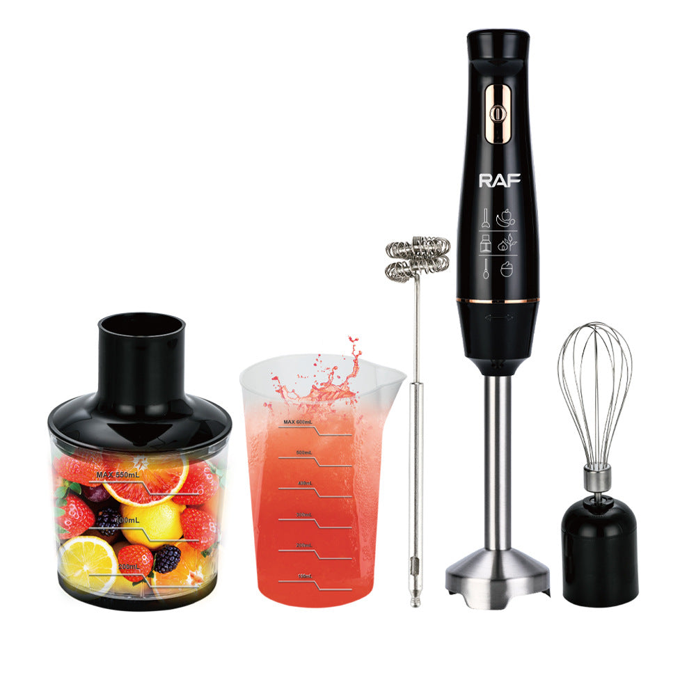 RAF EU Standard Portable Household Electric Stainless Steel Cooking Stick Blender Food Mixer 5-in-1309
