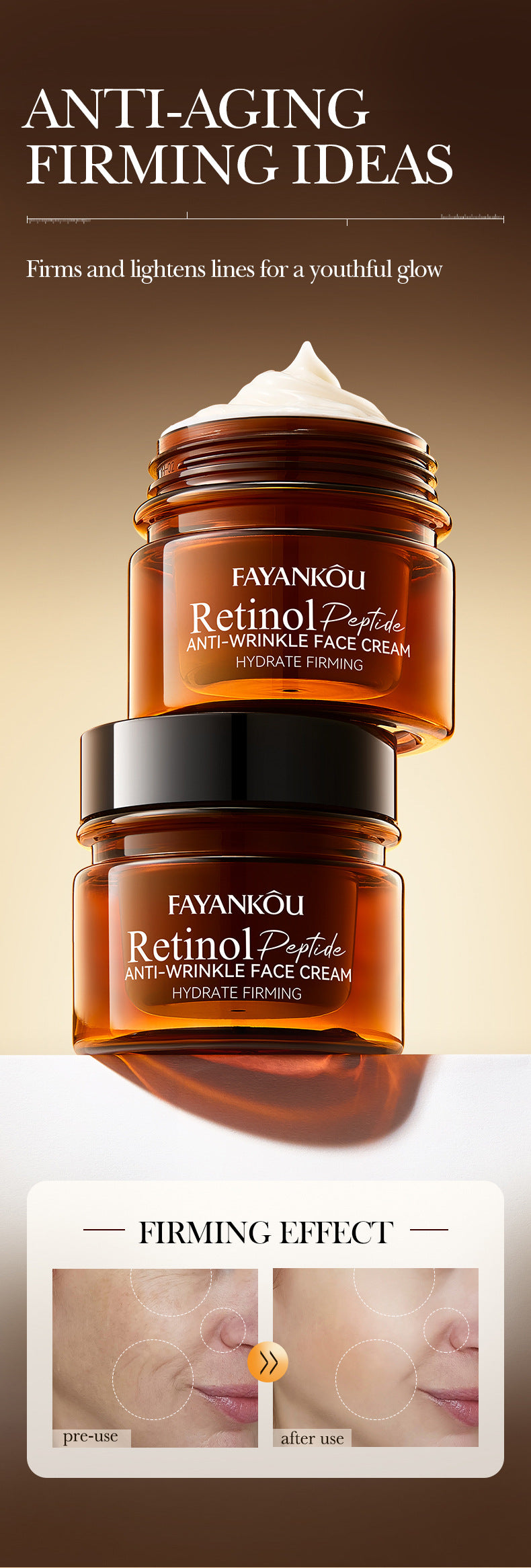 Retinol Peptide Skincare Series  FAYANKOU Amino Acid Facial Cleanser  Wholesale