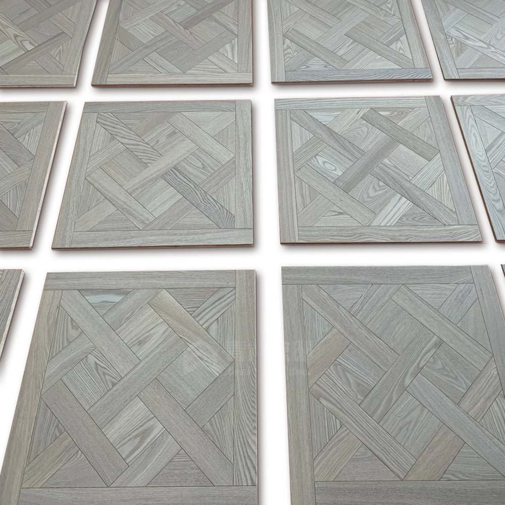 12mm Custom Square Manchurian Ash Parquet Flooring | Engineered Flooring with Natural Grain for Homes Hotels & Outdoor Use