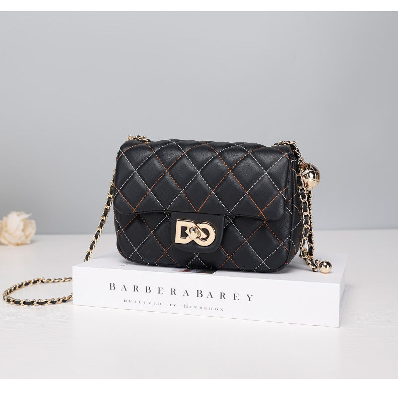 Original Design Quilted Chain Crossbody Bag for Women, Elegant Chanel Style Single Shoulder Bag, Versatile Crossbody Luxury Women's Bag