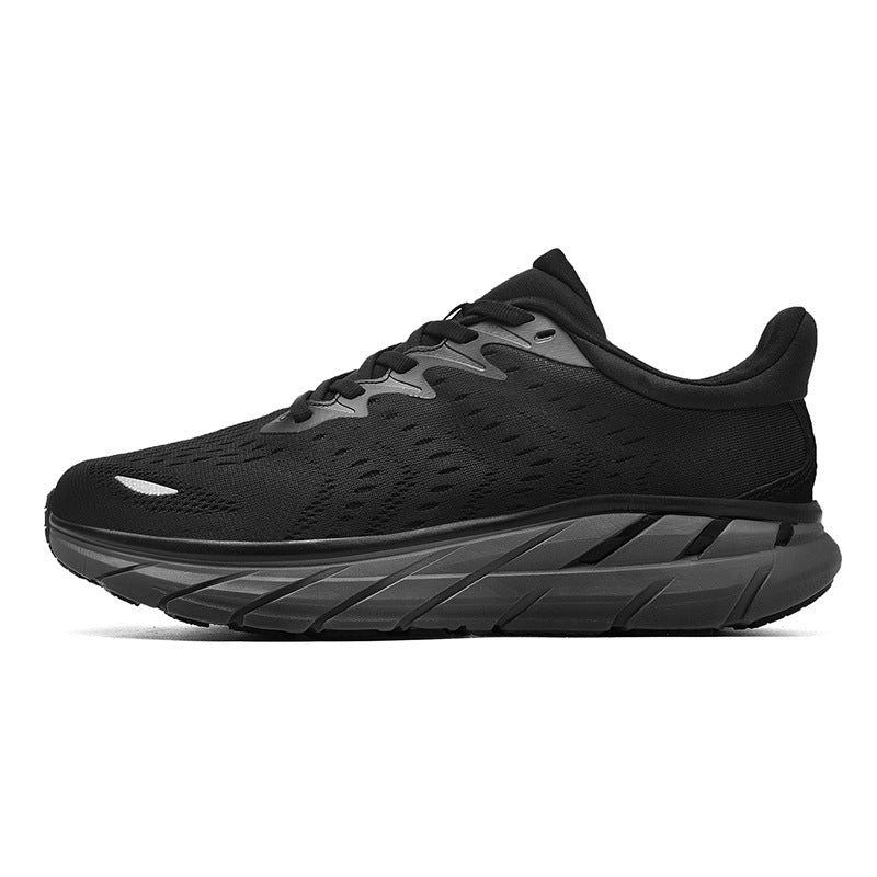 HK Jacquard Mesh Breathable Outdoor Casual Shoes Men's Anti-Slip Soft Sole Lightweight Sports Running Shoes