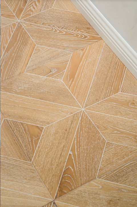12mm Custom Square Manchurian Ash Parquet Flooring | Engineered Flooring with Natural Grain for Homes Hotels & Outdoor Use