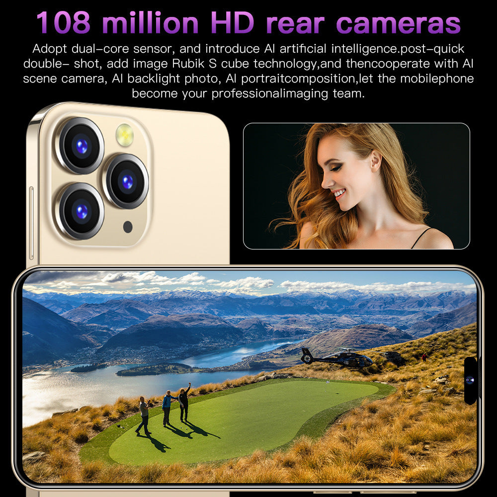 Spot Goods i14 ProMax Smartphone7.3Inch Hd Large Screen1+16G Factory Direct Wholesale of Mobile Phones