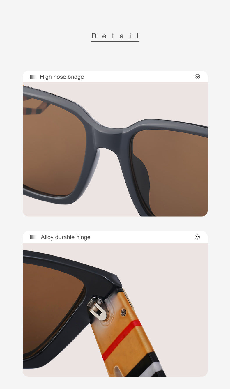 2025New Sunglasses for Women Trendy New European and American Fashion Chain Square Frame Sunglasses for Women Necklace Pendant sunglasses
