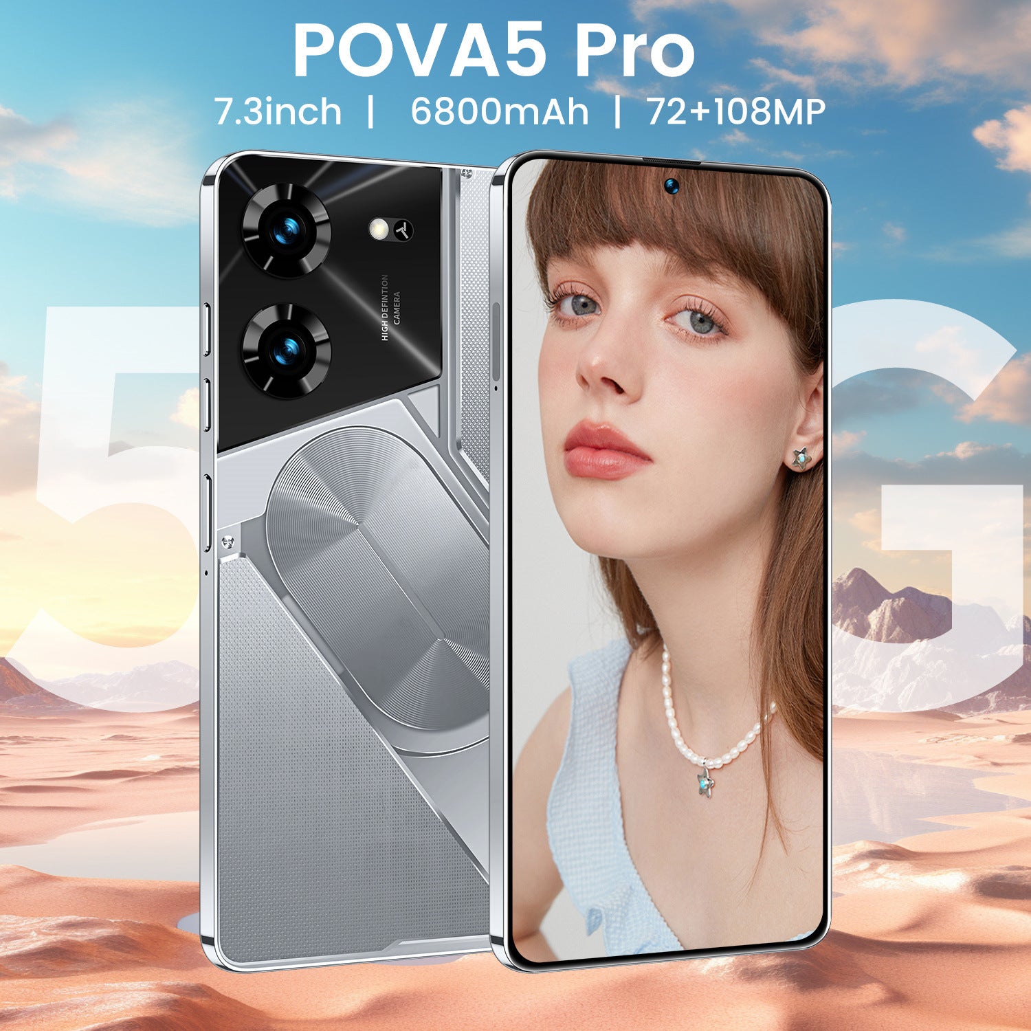 Popular POVA5pro Full hd screen16+1TB Low Price New Smart Phone Source Factory Price
