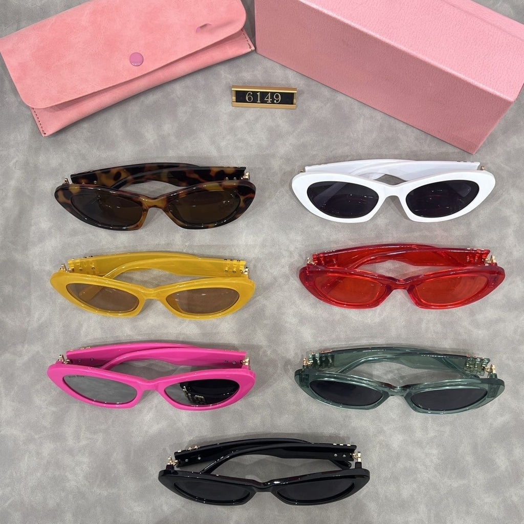 mm New Retro Narrow Frame Cat Eye Women's Small Frame Sunglasses Fashion Cat Eye Sunglasses Trendy Sunglasses Wholesale