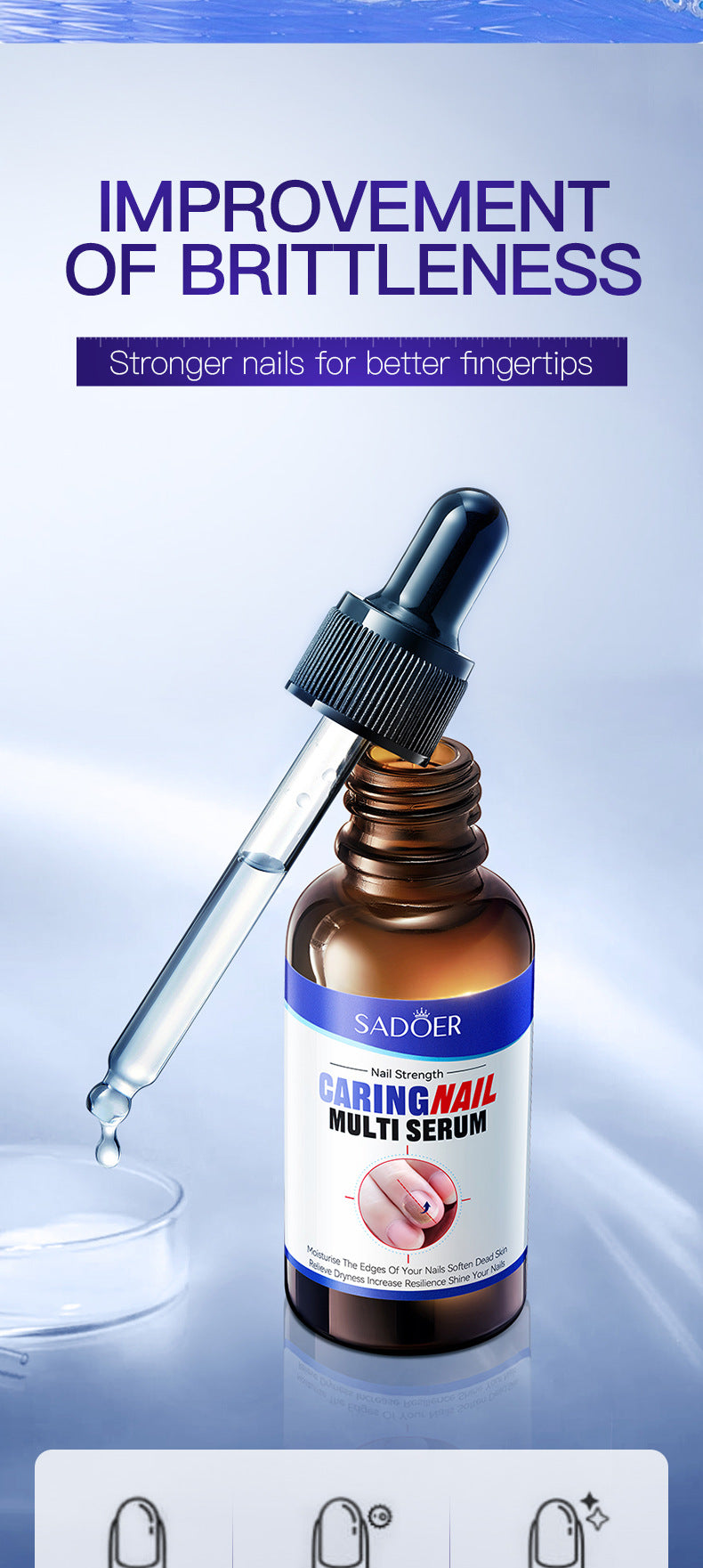 Moisturizing Nail Care Essence SADOER Skin rejuvenation and moisturizing essence liquid  wholesale