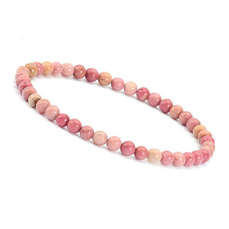 4mm Tiger Eye Stone Bracelet Small Natural Stone Striped Agate White Pine Beaded Moonstone Women's Bracelet