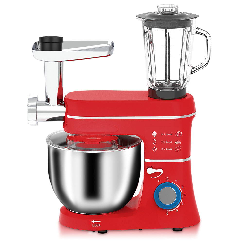 RAF European Standard 3-in-1 Chef Machine Multi-Functional Dough Mixer Household Meat Grinder Juicer Food Processor
