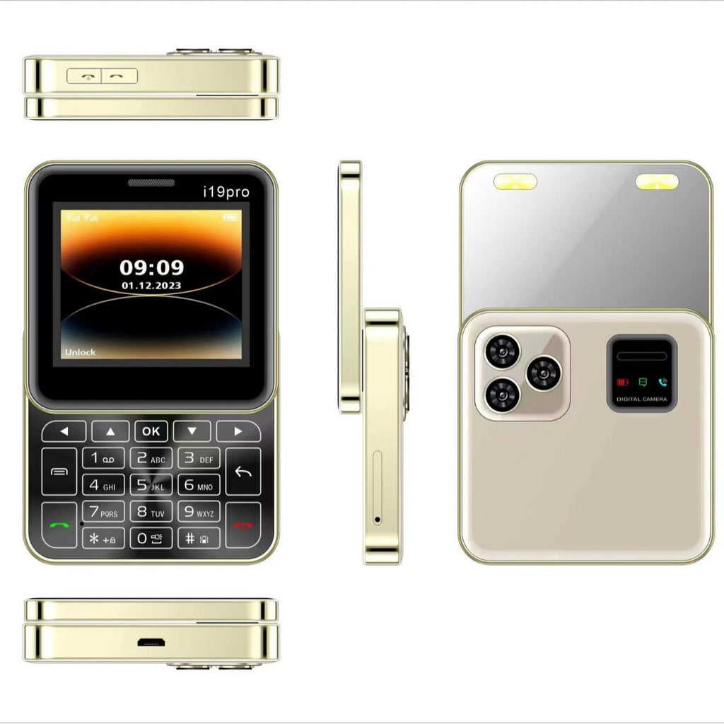 Mini Rotary Function button phonei19pro Rotate180Mini Phone