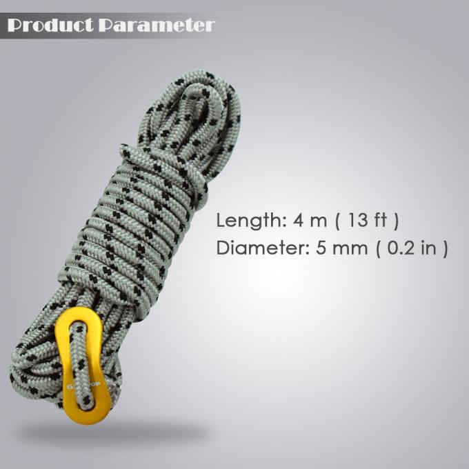 Outdoor camping tent accessory reflective guy ropes5MM Canopy Fixed Windproof Drawstring Clothesline Canopy Wind Rope6Strip