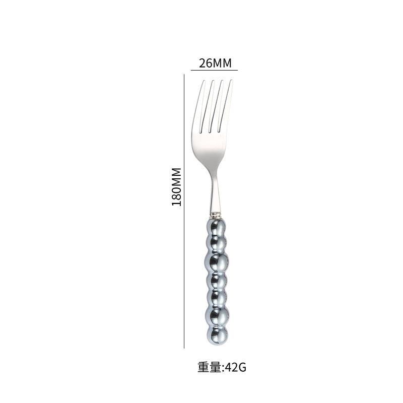 Stainless Steel Tableware Hotel Restaurant Pearl Ceramic Handle Knife Fork Spoon4Set of Western Steak Cutlery