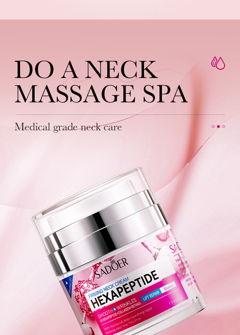 Six Peptide Neck Cream50g SADOER Tightening, Hydrating, Skin Rejuvenation, Fine Line Tightening, Cross-Border Wholesale