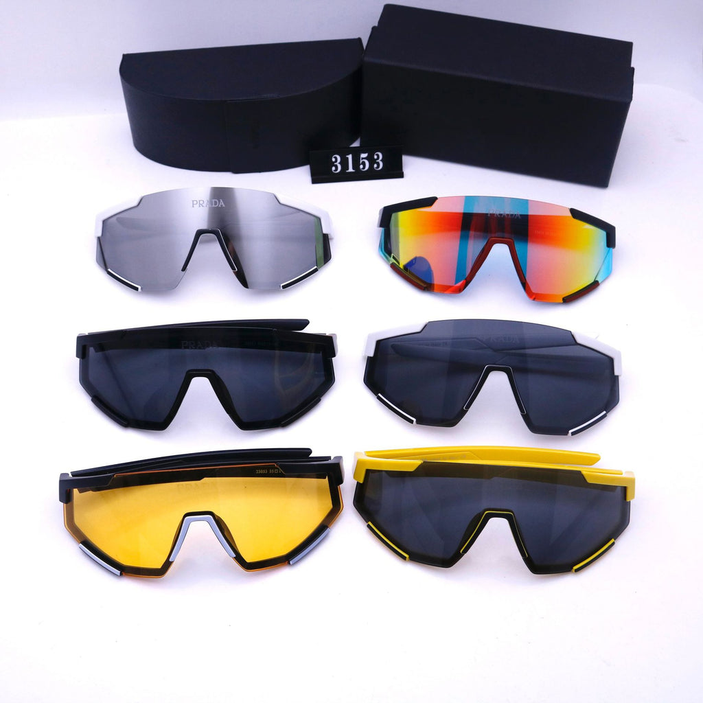 Half-frame Sunglasses High Appearance Cycling Colorful Outdoor Sports European and American Style2024Fashion New Large Windproof Sunglasses for Men and Women