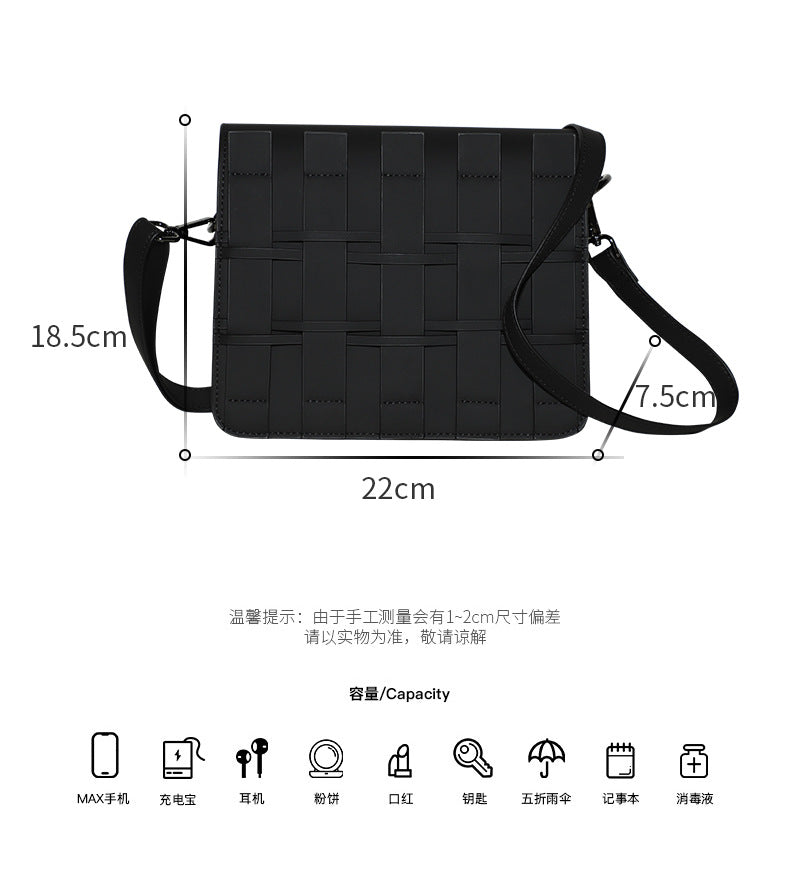 Spring and Autumn New Trendy Fashion Korean Style Small Square Bag Personality Stylish Simple Shoulder Bag Niche Design Crossbody Women's Bag