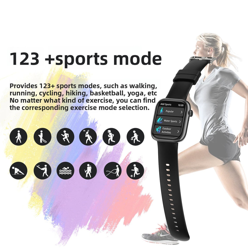 G104Smart Watch1.83inch Bluetooth Call True Heart Rate Pedometer Sleep Stress Monitoring Sports Watch