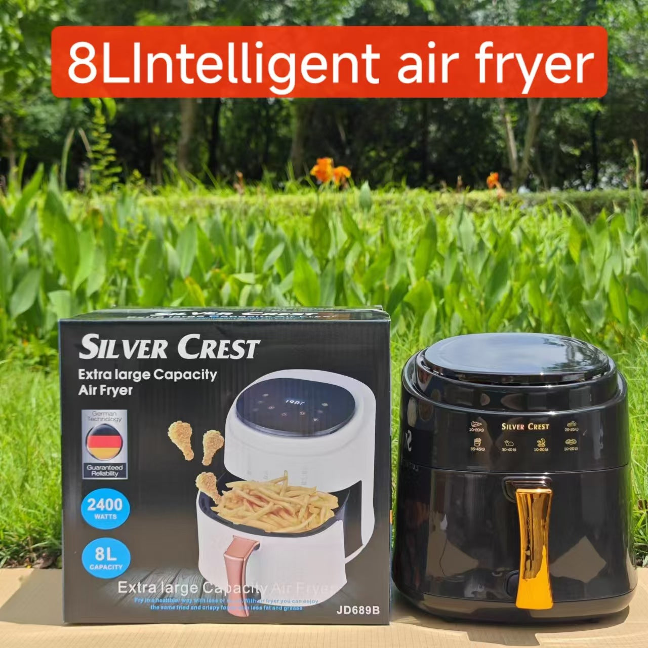 8LAir fryer Visual Touch Fryer Large Capacity Intelligent Fully Automatic Electric Fryer French Fries Oven Machine