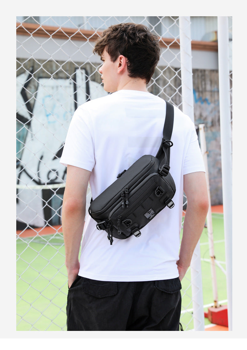 Men's Waist Bag Trendy Brand Crossbody Bag High-end Chest Bag Multi-functional Outdoor Portable Waterproof Men's Shoulder Bag