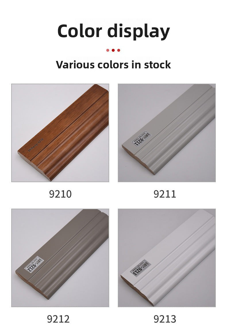 8Premium Solid Wood Skirting Board, Ultra-thin Corner Trim for the Whole House, Light Luxury Flat Baseboard