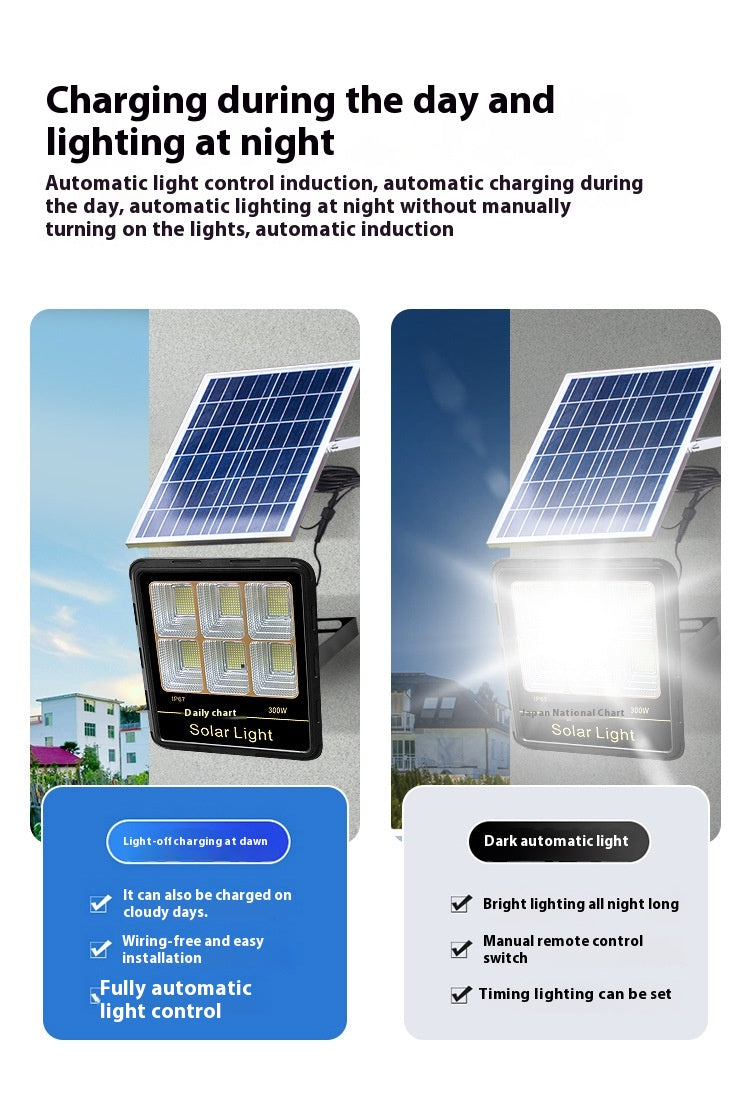 High Quality Smart Outdoor Waterproof Super Bright Adjustable Durable IP67100W 200W 300W LED Solar Flood Light