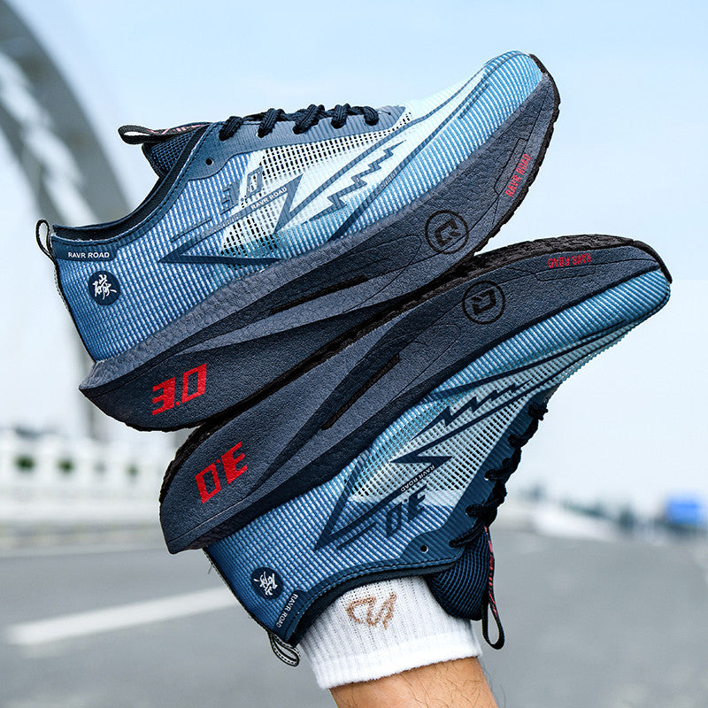 New Fashionable Casual Breathable Comfortable Running Shoes with Real Carbon Plate High Elasticity Shock Absorption for Student Training Sports Shoes