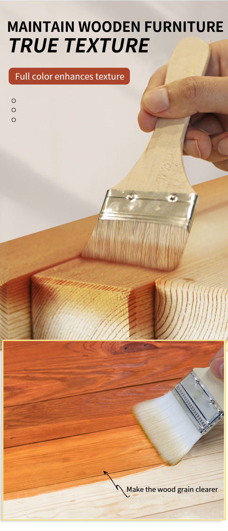 Water-based Wood Grain Paint Door, Window, and Cabinet Color Change Renovation Brightening Wood Wax Oil Antique Wood Imitation Distressed Latex Paint Manufacturer