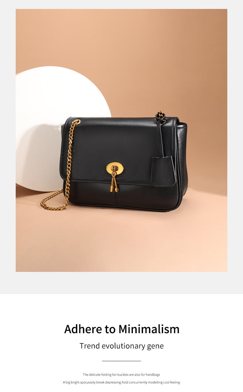 Vintage Casual Fashion High-End Single Shoulder Bag New Melad Chain Bag Autumn Winter Simple Commuter Crossbody Women's Bag