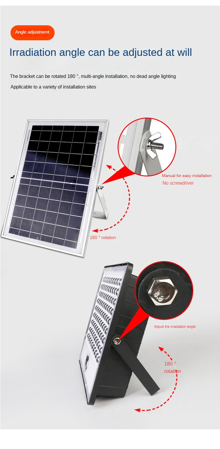 Hot-Selling Solar Outdoor Light with Human Body Induction, ABS Waterproof Lighting for Courtyard and Community Solar Flood Light