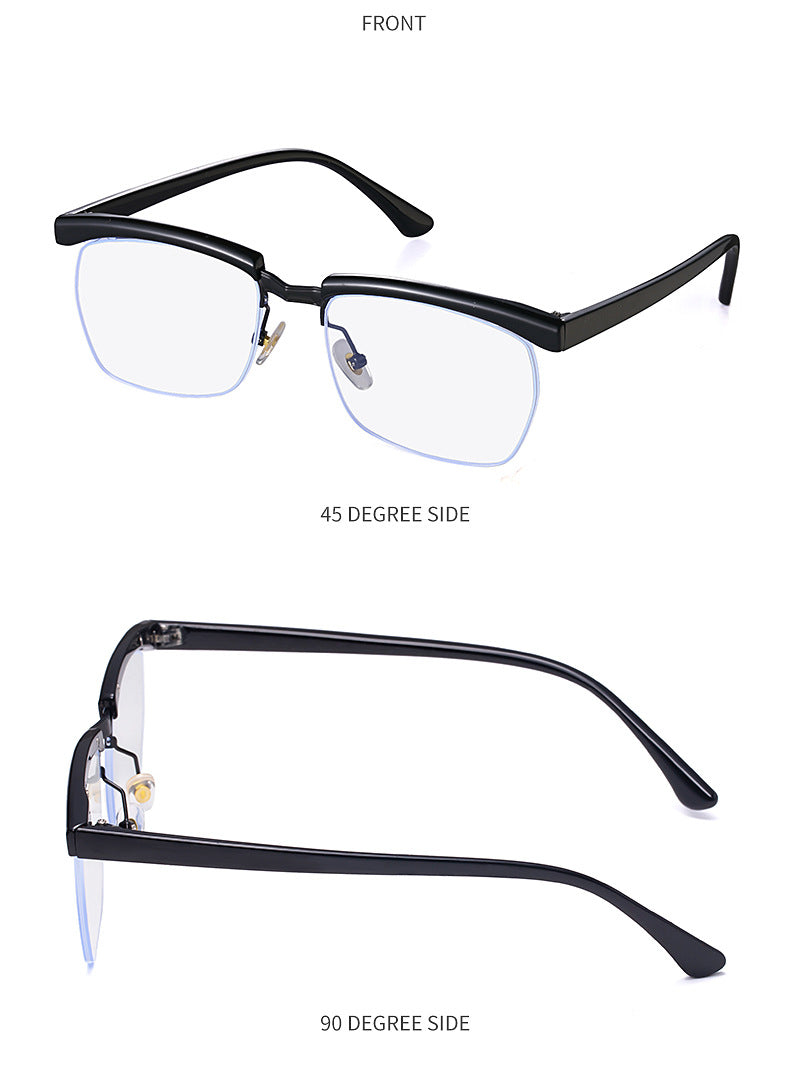 Tom Hardy's Legend of the Underground Half-Frame Glasses Frame High-End Blue Light Blocking Optical Glasses Internet Celebrity Style