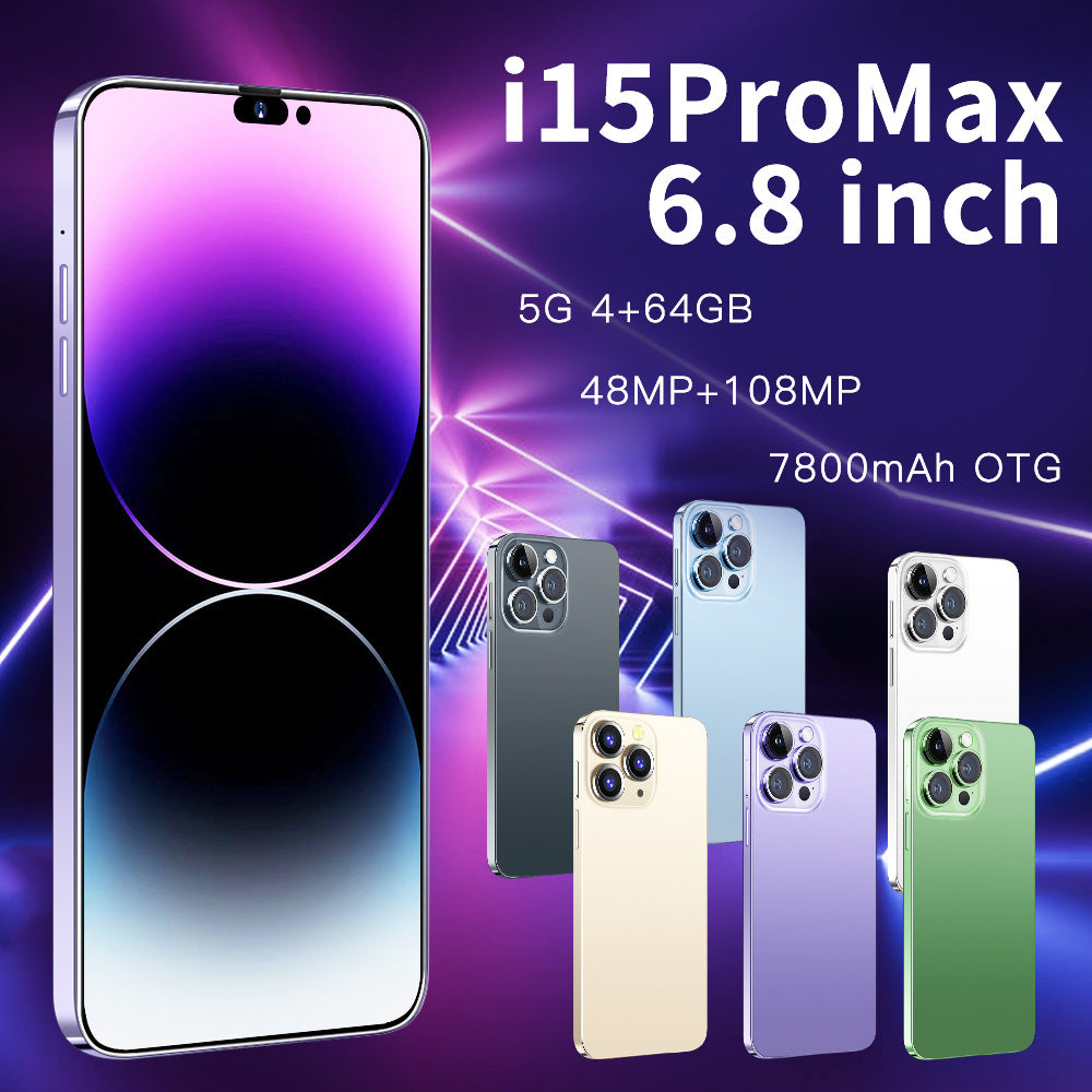 i15Promax Mobile Phone4G All Netcom6+128G Smartphone6.8Wholesale of High-Definition Large Screens