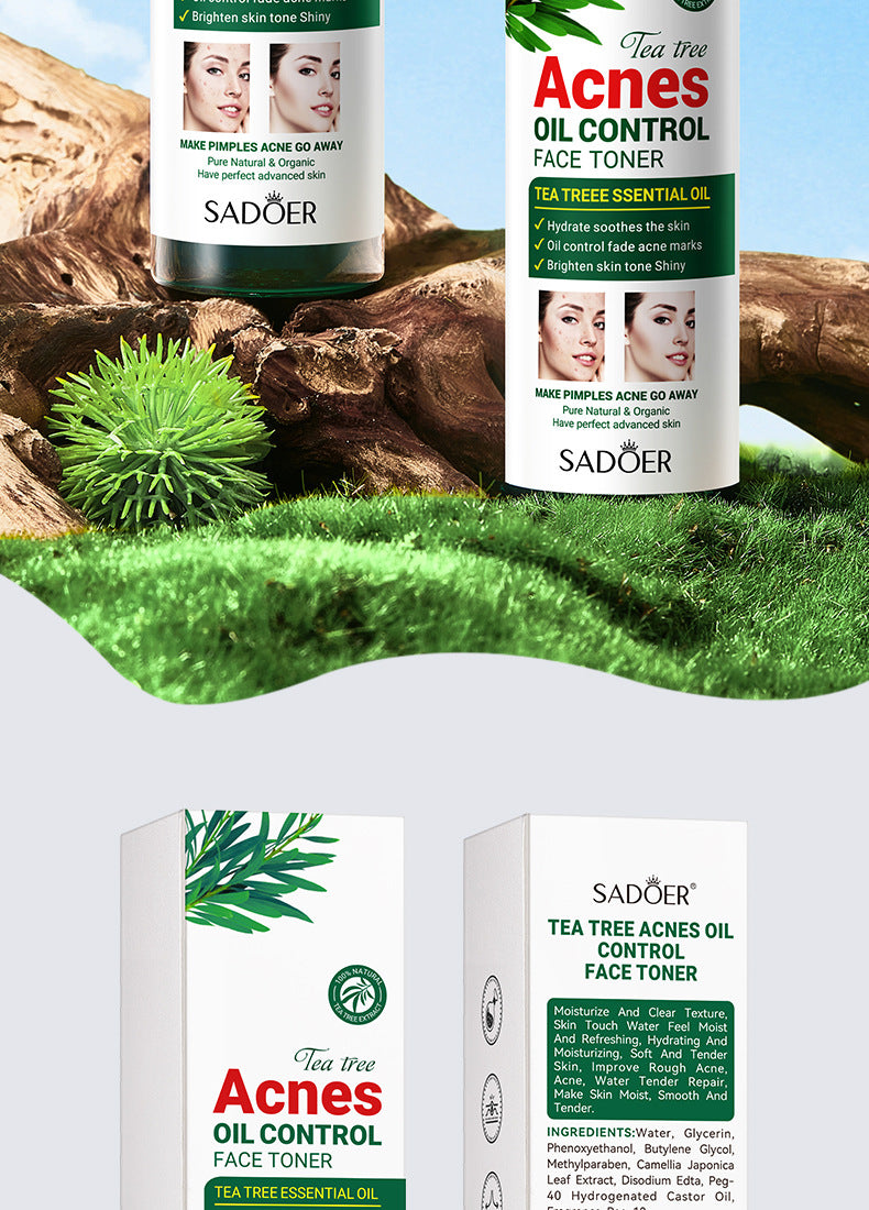 Tea Tree Skincare Set SADOER Cleansing, moisturizing, hydrating five-piece set for  foreign trade wholesale