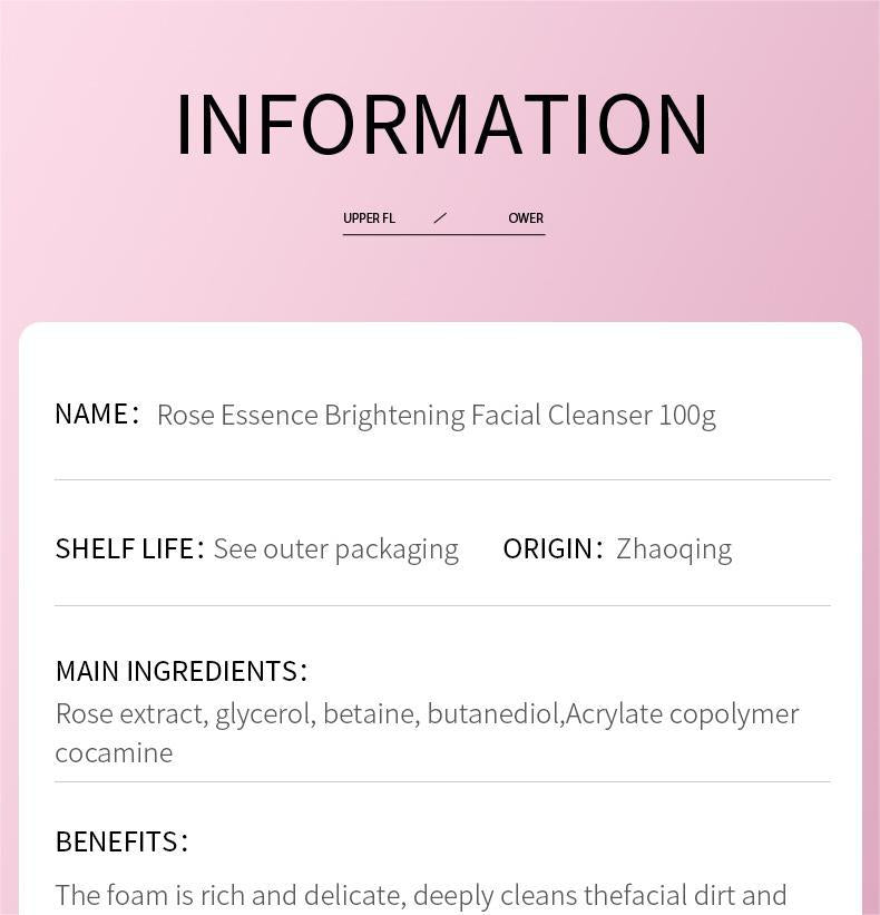 Facial Cleanser SADOER Rose Facial Cleanser100g Deep Cleaning  Foreign Trade Live Wholesale