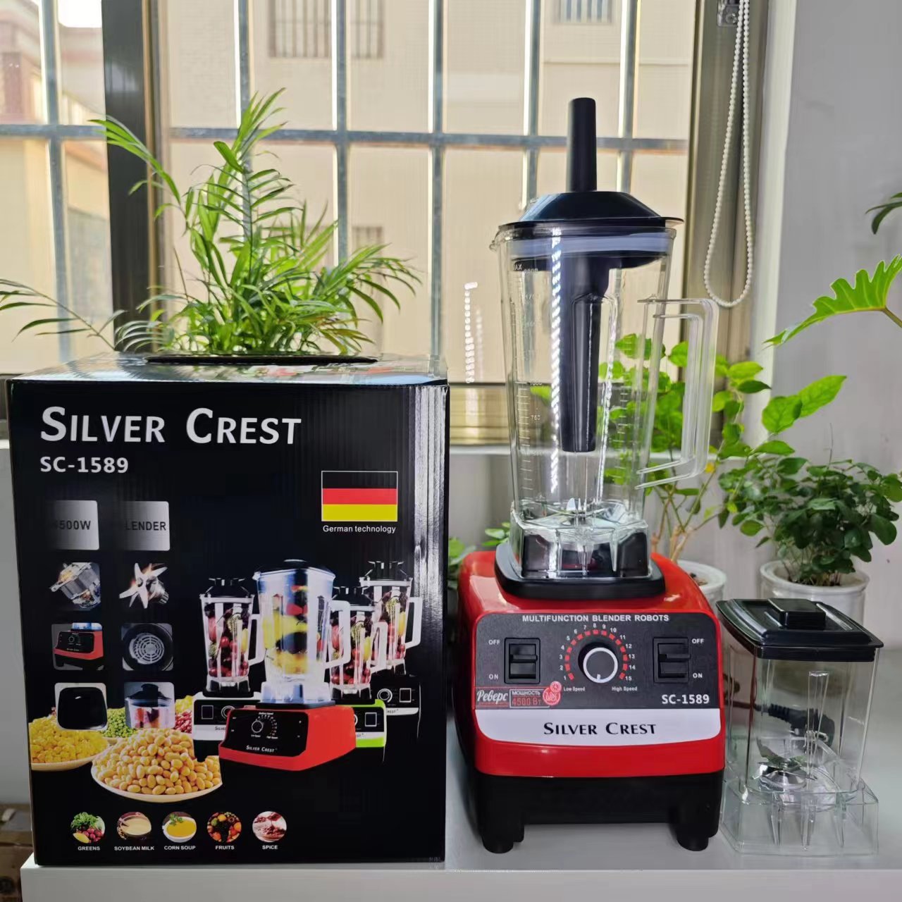 4L8in1blender Stainless Steel High-Power Pure Copper Blender Meat Grinder Ice Crusher Juicer Blender