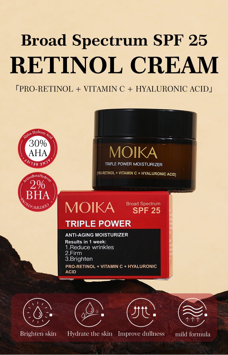 In Stock Full Moisturizing Cream Retinol Hyaluronic Acid Triple Effect Cream