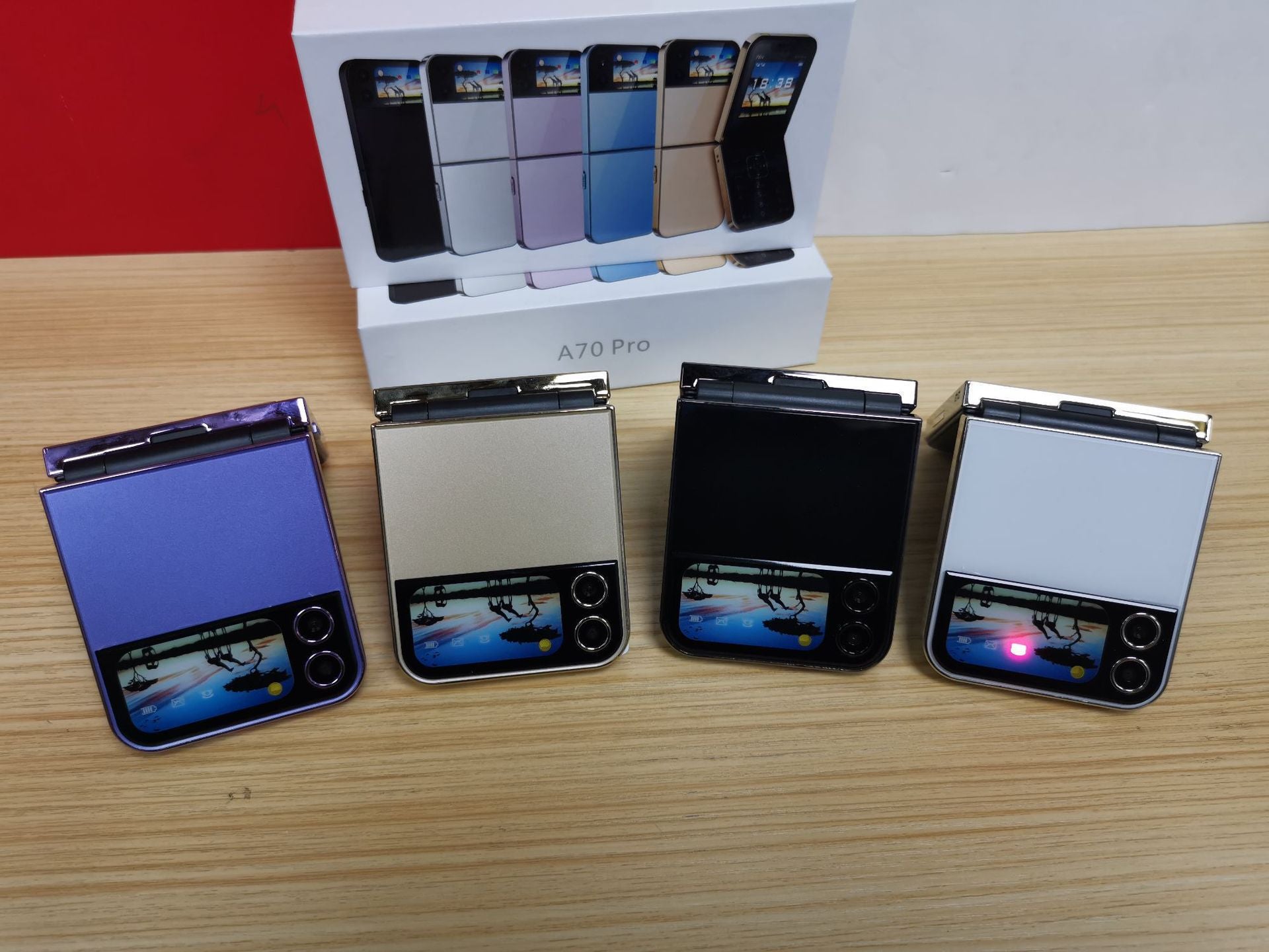 A70pro Flip Phone Mini Feature Phone Foldable Phone with Buttons2G Foreign Language Multi-Language