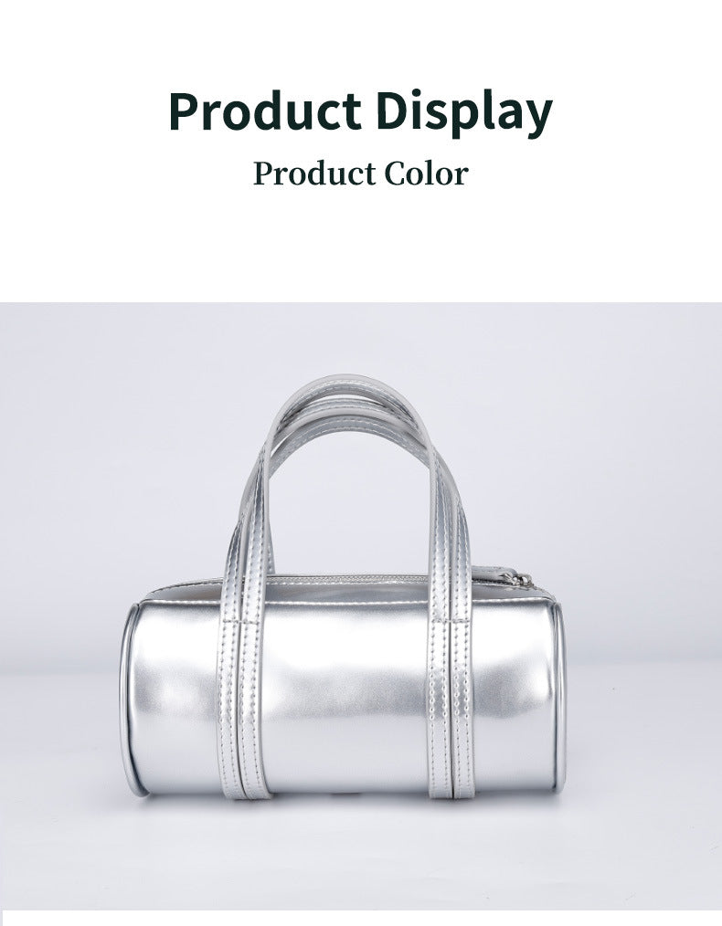 Korean Style Underarm Bag for Women, New Versatile Single Shoulder Fashionable High-End Korean Version Casual Soft Handheld Cylindrical Women's Bag